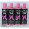 Image 1 : 4 BOTTLES OF CRAZY COLOR PINK SHAMPOO FOR ALL PINK