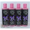 Image 1 : 4 BOTTLES OF CRAZY COLOR PURPLE SHAMPOO FOR ALL
