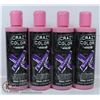 Image 1 : 4 BOTTLES OF CRAZY COLOR PURPLE SHAMPOO FOR ALL