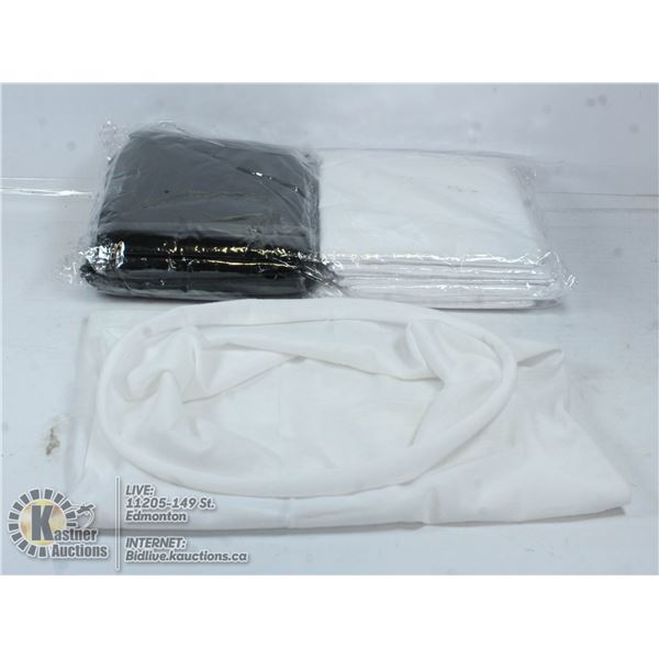 10 PCS EXTREMELY SOFT BANDANA FACE MASKS. BLACK