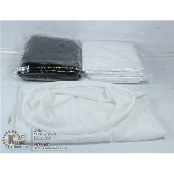 10 PCS EXTREMELY SOFT BANDANA FACE MASKS. BLACK