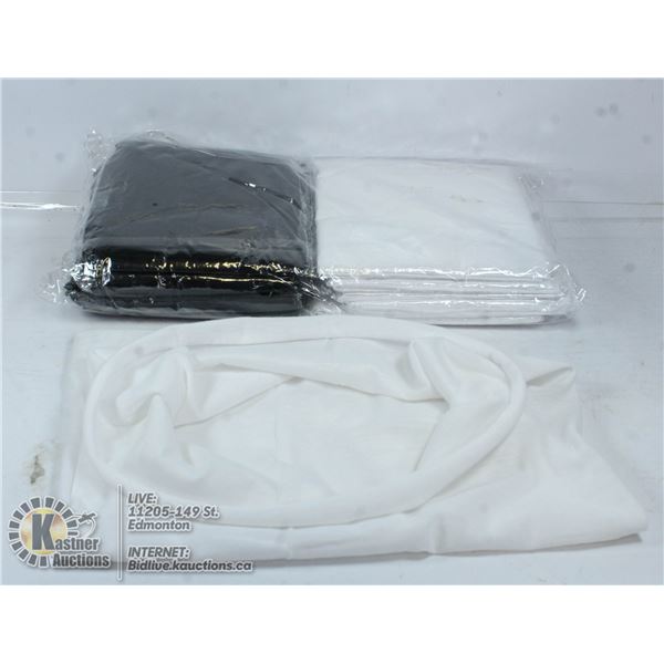 10 PCS EXTREMELY SOFT BANDANA FACE MASKS. BLACK