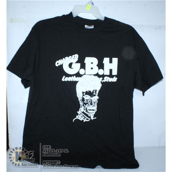 CHARGED GBH BAND TEE. SIZE LARGE.