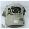 Image 1 : BORN TO FISH FORCED TO WORK HAT