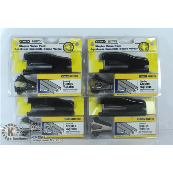 BOX OF NEW STAPLERS SETS