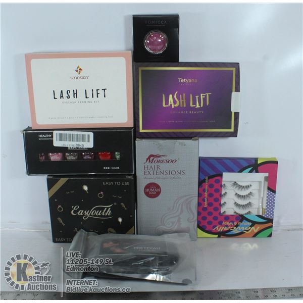 BEAUTY LOT INCLUDES BLOND HUMAN HAIR EXTENSIONS