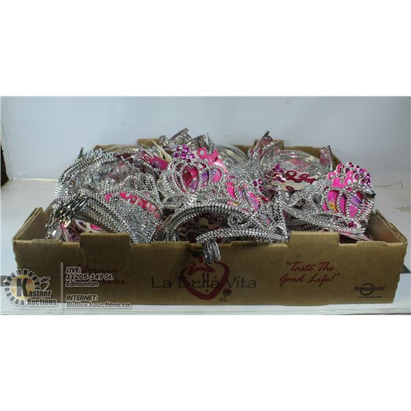 LARGE LOT OF PARTY FAVOUR TIARAS.
