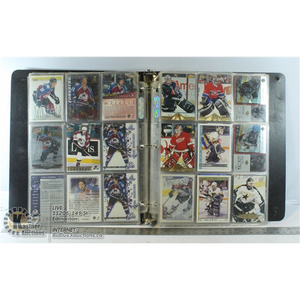 BINDER OF COLLECTIBLE HOCKEY CARDS