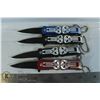 Image 1 : LOT OF 4 MINI SKULL KNIVES