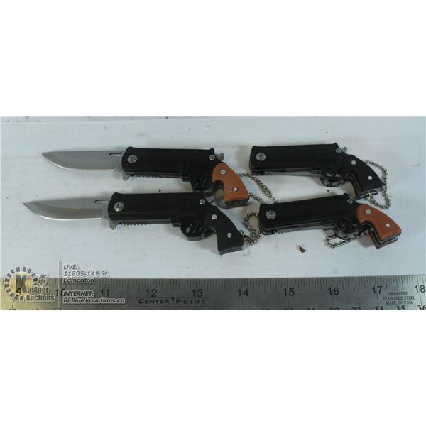 LOT OF 4 MINI REVOLVER KNIVES