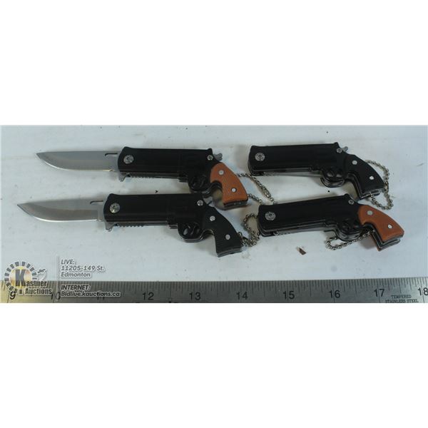 LOT OF 4 MINI REVOLVER KNIVES