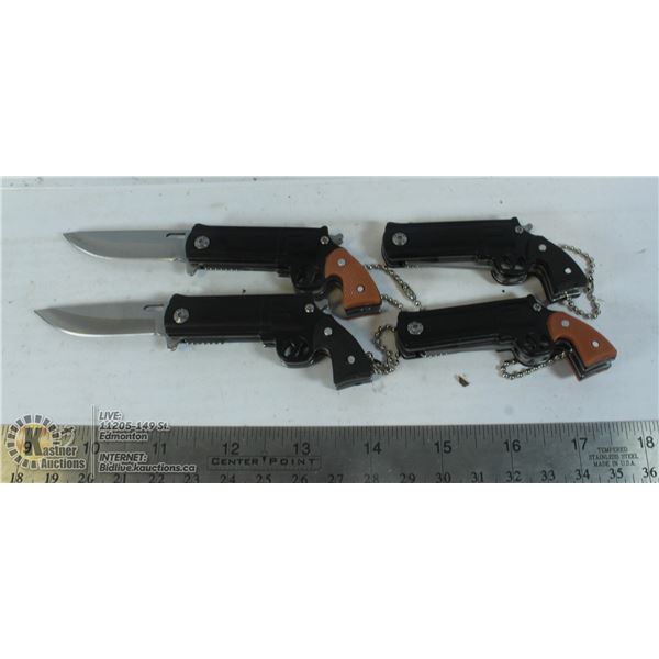 LOT OF 4 MINI REVOLVER KNIVES