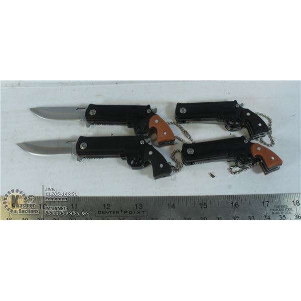 LOT OF 4 MINI REVOLVER KNIVES