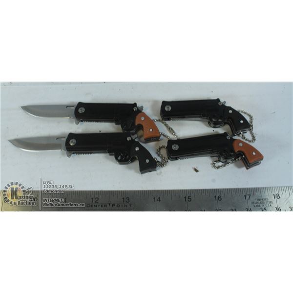 LOT OF 4 MINI REVOLVER KNIVES
