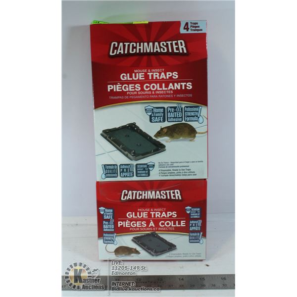 6 CATCHMASTER MOUSE AND INSECT GLUE TRAPS