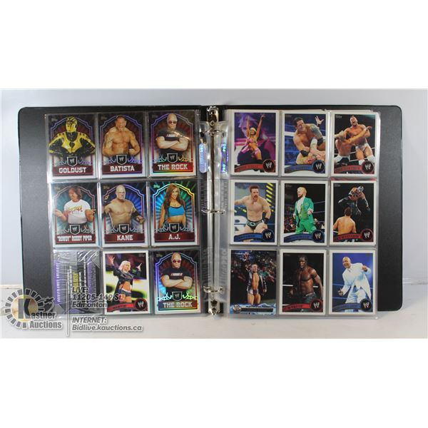 BINDER COLLECTION OF WRESTLING CARDS