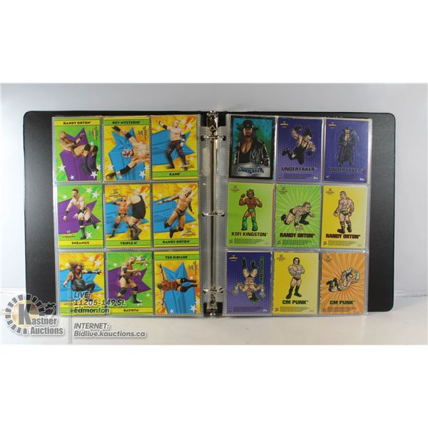 BINDER COLLECTION OF WRESTLING CARDS