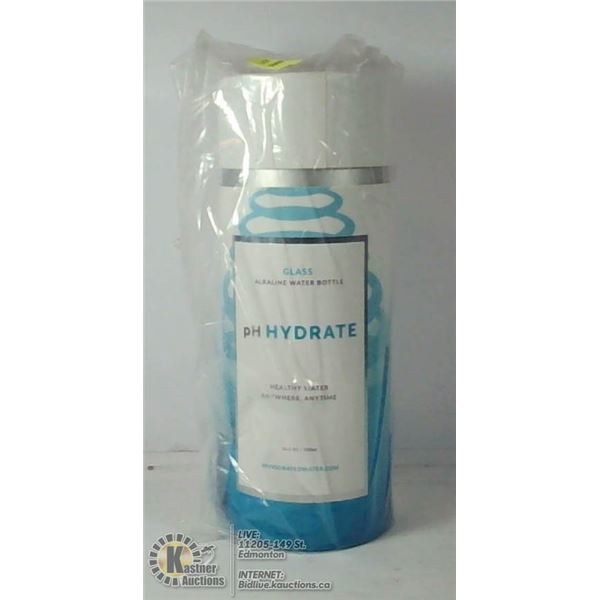 PH HYDRATE GLASS ALKALINE WATER BOTTLE
