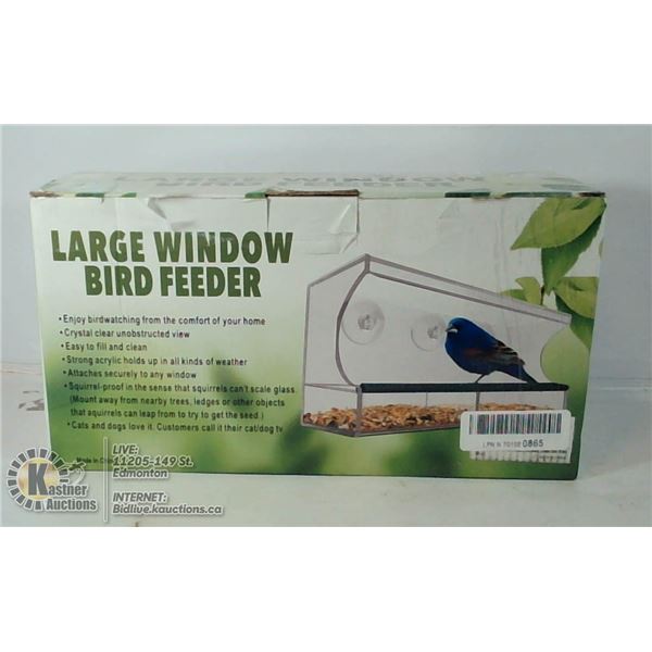 LARGE WINDOW BIRD FEEDER