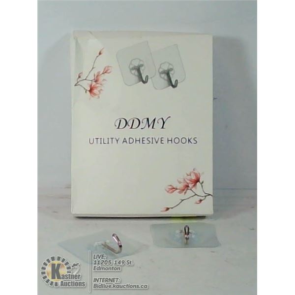 BOX OF UTILITY ADHESIVE HOOKS