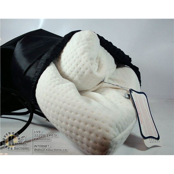 MEMORY FOAM TRAVEL PILLOW  WITH CARRY BAG