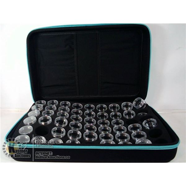 HARD SHELL ZIP UP CASE WITH SPECIMEN CONTAINERS