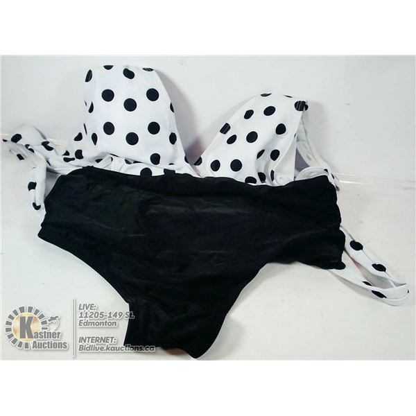 NEW POLKA DOT ONE PIECE SWIM SUIT SIZE LARGE