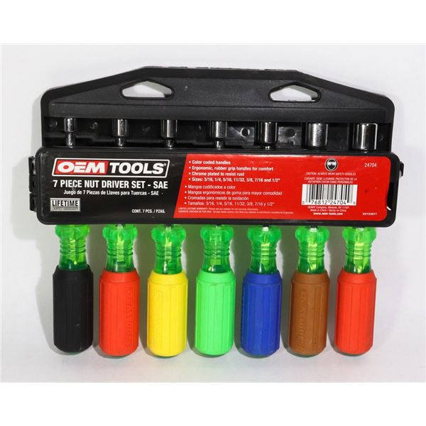 NEW OEM TOOLS 7 PC NUT DRIVER SET