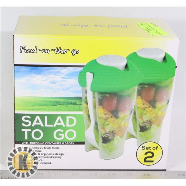 NEW 2PC SALAD TO GO TRAVEL SET