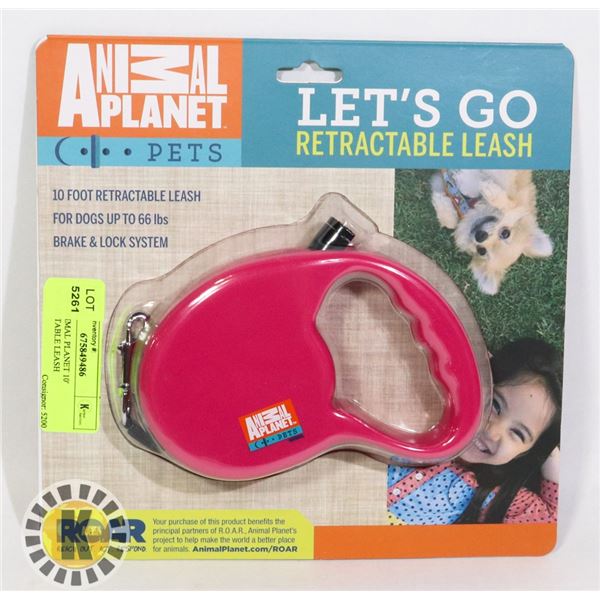 NEW ANIMAL PLANET 10' RETRACTABLE LEASH
