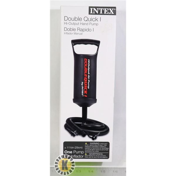 NEW INTEX DOUBLE QUICK HI-OUTPUT HAND PUMP