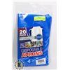 Image 1 : NEW 20 PACK OF DISPOSABLE APRONS