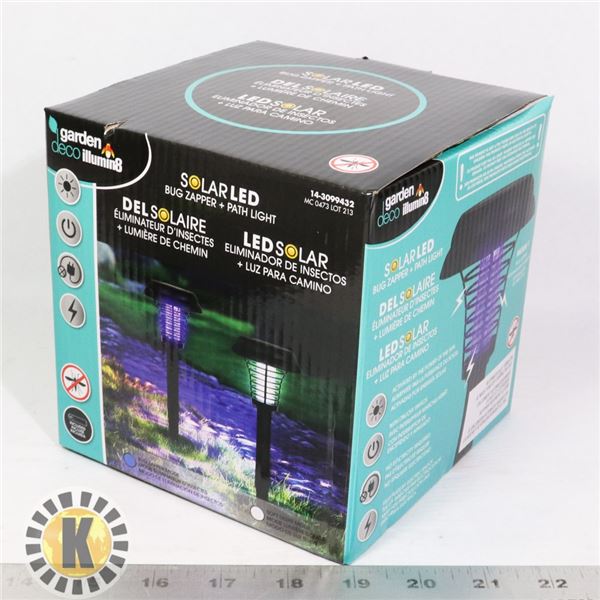 NEW SOLAR LED BUG ZAPPER AND PATH LIGHT