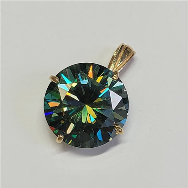 MZ6-4 10K  MOISSANITE (MUNSELL 10BG 4/8) PENDANT