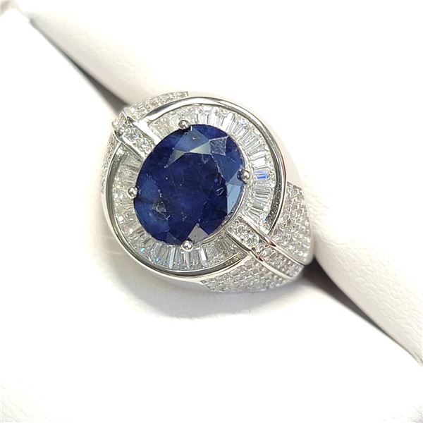 MZ6-26 SILVER SAPPHIRE RING