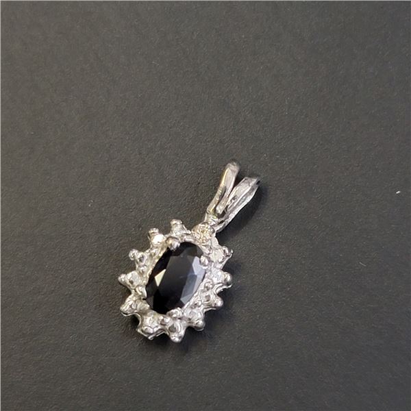 MZ6-37 14K  SAPPHIRE PENDANT