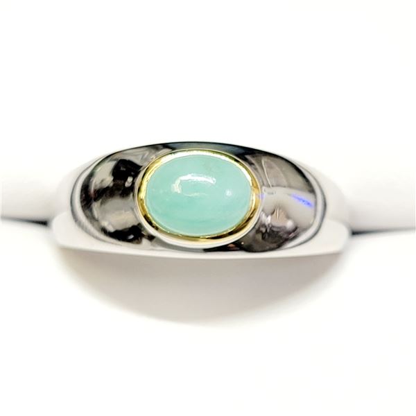 MZ6-38 SILVER SAKOTA EMERALD RING