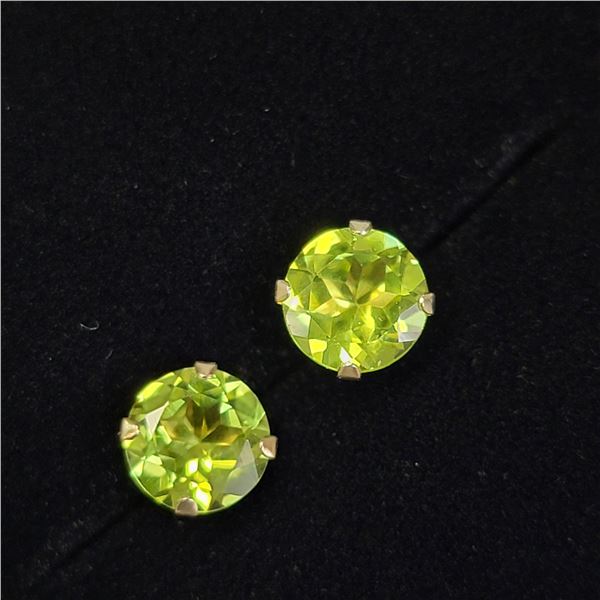 MZ6-42 10K  PERIDOT EARRINGS