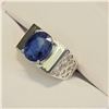 Image 1 : MZ6-48 SILVER SAPPHIRE RING