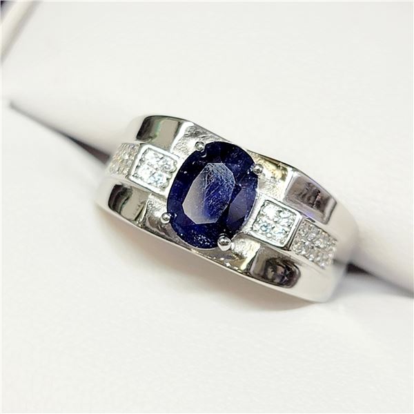 MZ6-49 SILVER SAPPHIRE RING