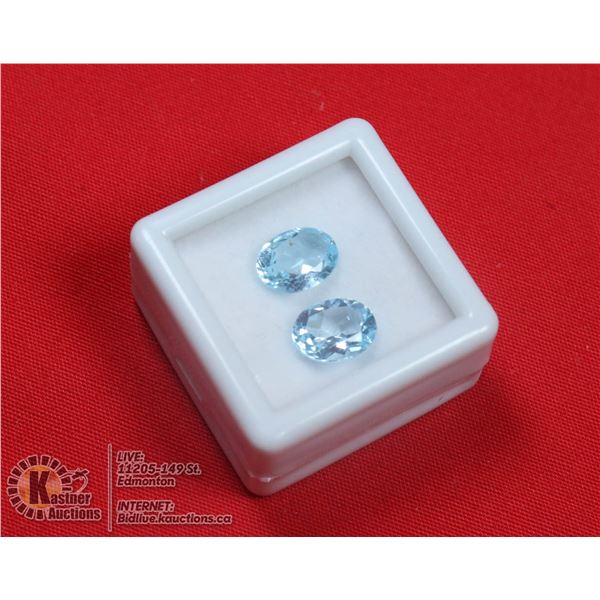 #226-SKY BLUE TOPAZ GEMSTONES 7 x  9mm 4.05ct