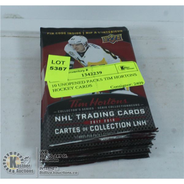 10 UNOPENED PACKS TIM HORTONS HOCKEY CARDS