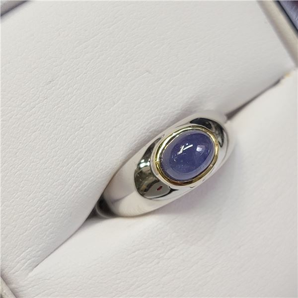 MZ1-153 SILVER TANZANITE RING
