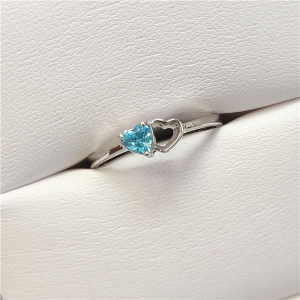 MZ1-156 SILVER BLUE TOPAZ RING