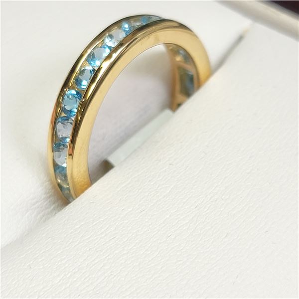 MZ1-160 SILVER BLUE TOPAZ RING