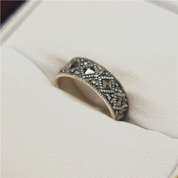 MZ1-164 SILVER MARCASITE RING