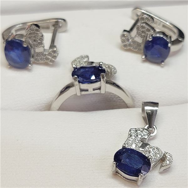 MZ1-169 SILVER SAPPHIRE SET