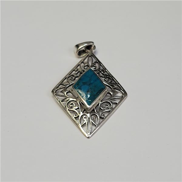 MZ1-174 SILVER TURQOURSE PENDANT