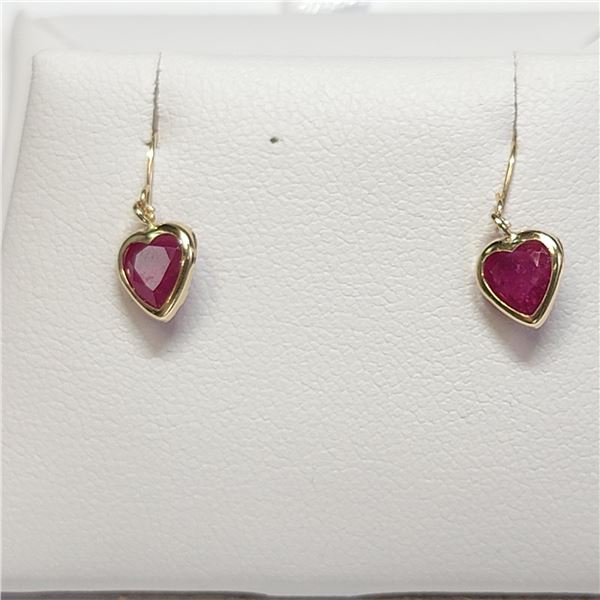MZ1-183 10K  RUBY EARRINGS