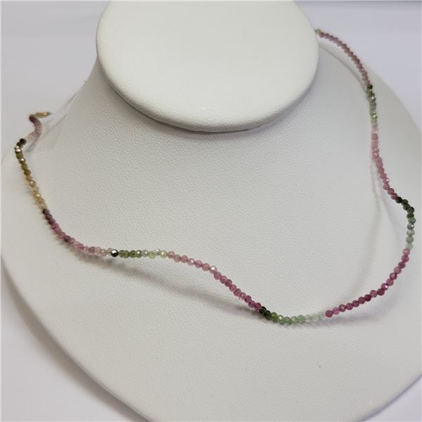 MZ1-194 SILVER EMRALD,CITRINE,RUBY NECKLACE